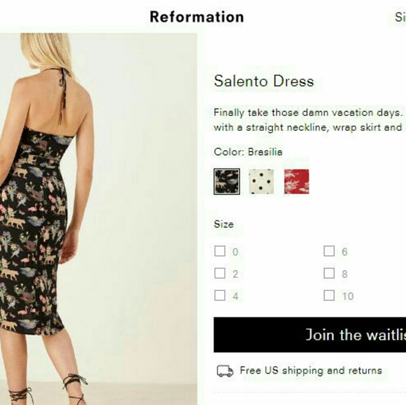 reformation salento dress